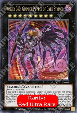 Number C40: Gimmick puppet of dark strings ultra rare red (LDS3)