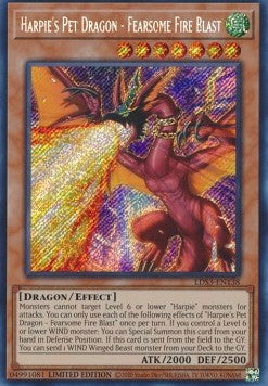 Harpie's pet dragon - Fearsome fire blast secret rare (LDS3)